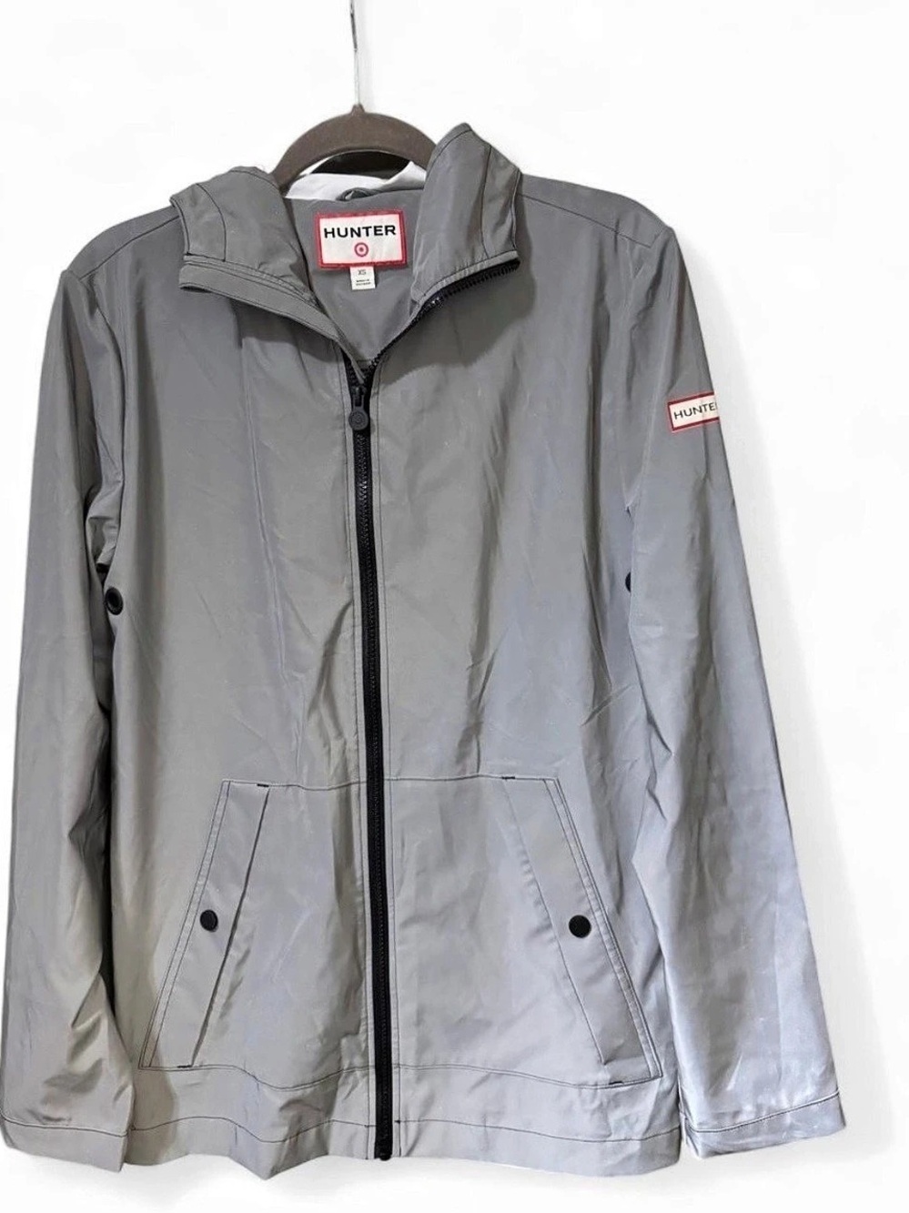 Hunter Gray Hooded Jacket Size XS Like New